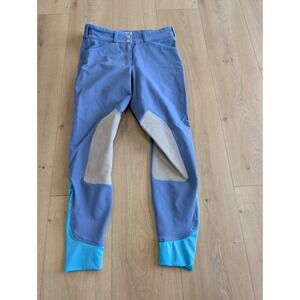 Dover Saddlery Breeches Light Blue Wellesley Tech Full Seat Stretch Women Sz 26